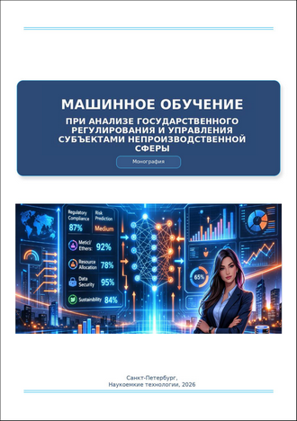 Машинное обучение при анализе государственного регулирования и управления субъектами непроизводственной сферы: монография / В. В. Бондарь, В. Н. Босюк, С. В. Горобиевская, Н. Н. Гощина, Л. Ю. Надькин, Д. А. Салко, Л. В. Скитская